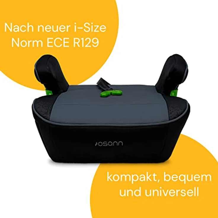 Osann Junior Isofix Gurtfix i-Size Sitzerhöhung (126-150 cm) - Pixel Black – Bild 5