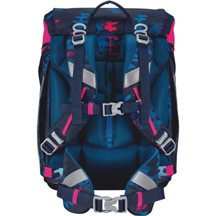 Scout Schulranzen Alpha (4-tlg), Polyester, mit atmungsaktiver Rückenpolsterung und Reflexmaterialien, 20 l Volumen, inkl. Sportbeutel und Schlamper-Etui – Bild 4