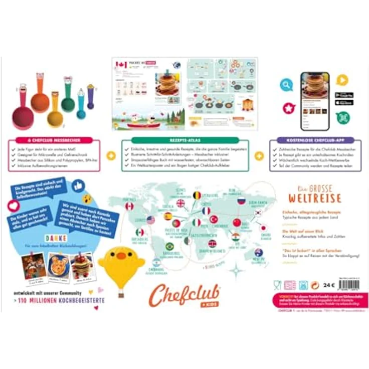 Chefclub Kreativset Kinderleichte Kuchen & Desserts, inklusive kostenloser Chefclub-App mit 25 Rezepten und Messbecher-Set – Bild 6