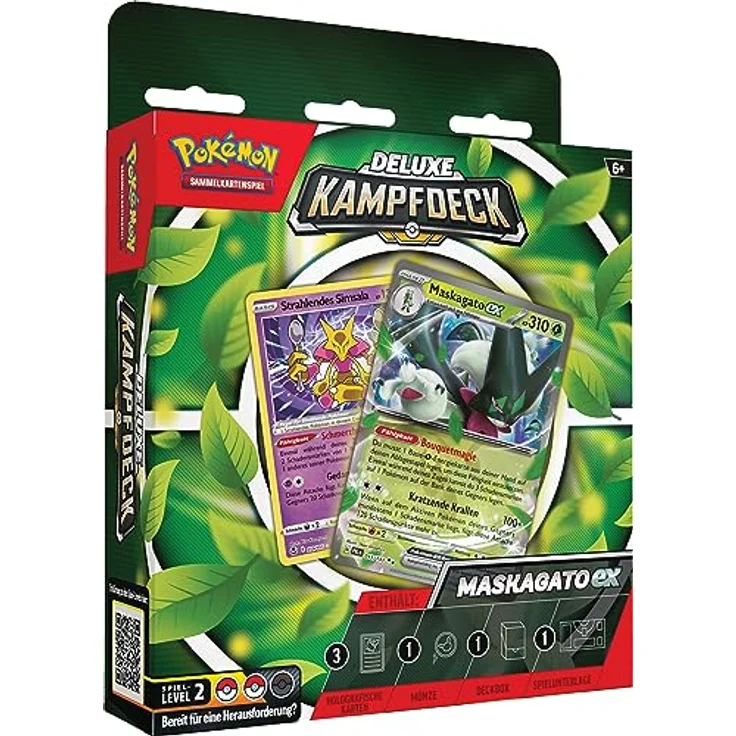 The Pokemon Company Pokémon Deluxe-Kampfdeck Maskagato-ex, 60 Karten mit 310 Lebenspunkten und Spielunterlage – Bild 1