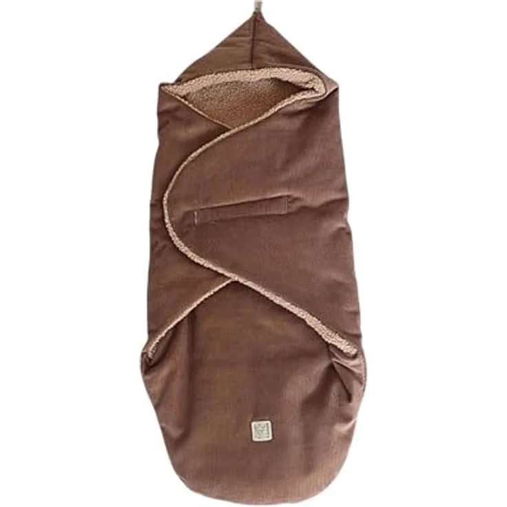 Kaiser Callie Cord Einschlagdecke für Babyschale, 80x40 cm, wattiert, OEKO-TEX, für 0-12 Monate, caribou – Bild 1