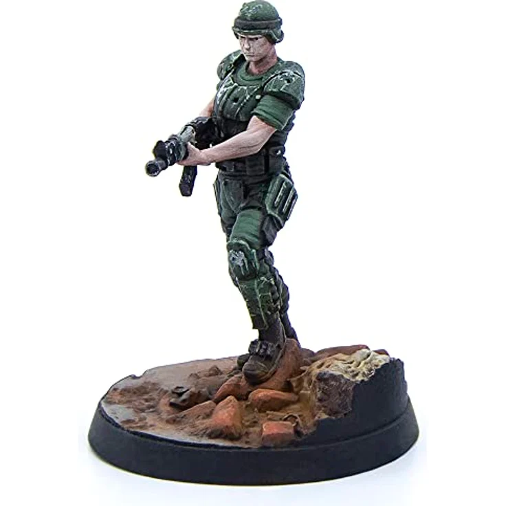 Modiphius Fallout: Wasteland Warfare - Survivors - Reilly's Rangers, 5 Resin Miniaturen mit 32mm und 30mm Scenic Bases, unbemalt – Bild 5