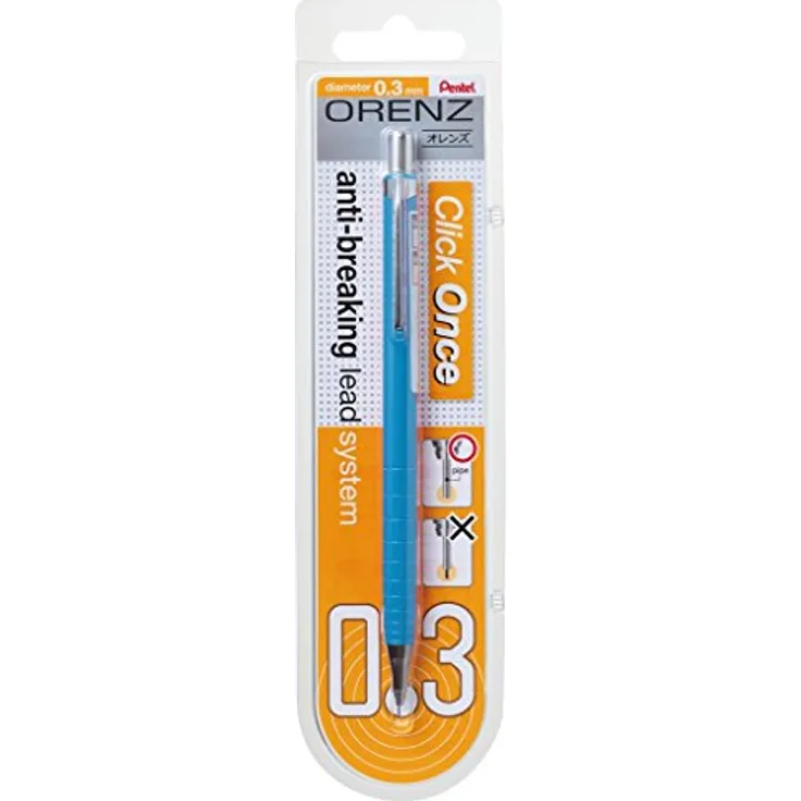 PENTEL ORENZ Druckbleistift 0,3mm/B, h.bl, präzise Schreibspitze, Blisterverpackung