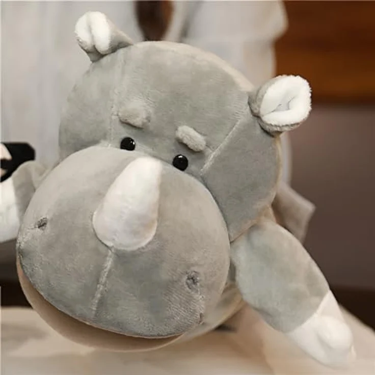 LOMTRATS Tierhandpuppen Set, inklusive Wolf, Tiger, Löwe und Affe, 25 cm, mit beweglichen offenen Münder, ideal für Geschichtenerzählen und Unterricht, aus weichem Plüsch – Bild 1