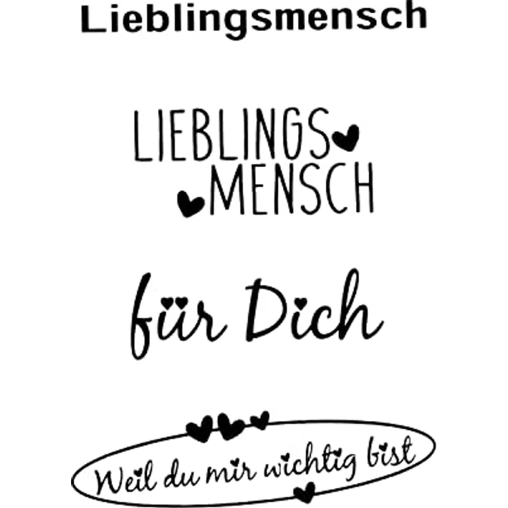 Clear Stamps "Lieblingsmensch", 4-teilig
