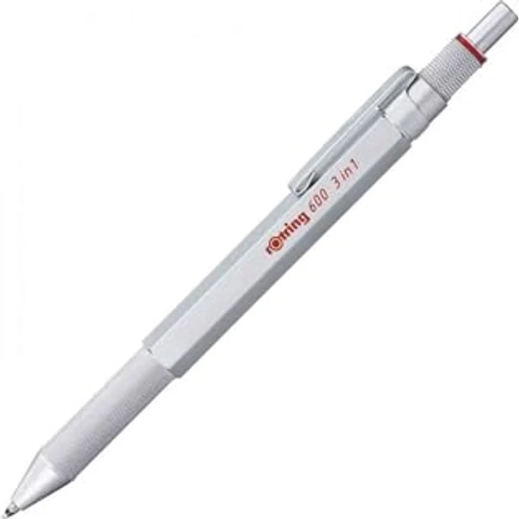 Rotring 600 Multi, Schreibstift mit 3-in-1 Mechanismus, Vollmetallgehäuse, Rot/Schwarz – Bild 2