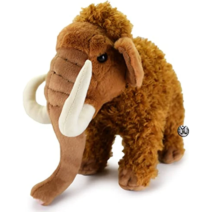 Kuscheltiere.biz Mammut Kuscheltier Wollhaarmammut Eiszeit Elefant Urzeit Plüschtier IGOR, Kuschlig weicher Plüsch mit naturgetreuem Design, 37 cm, waschbar - Braun – Bild 4