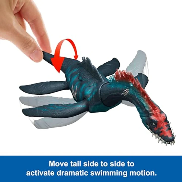 Mattel® Actionfigur Jurassic World Gigantic Trackers Styxosaurus, ca. 35,3 cm lang mit dramatischen Angriffsbewegungen und dekorativem Design – Bild 5