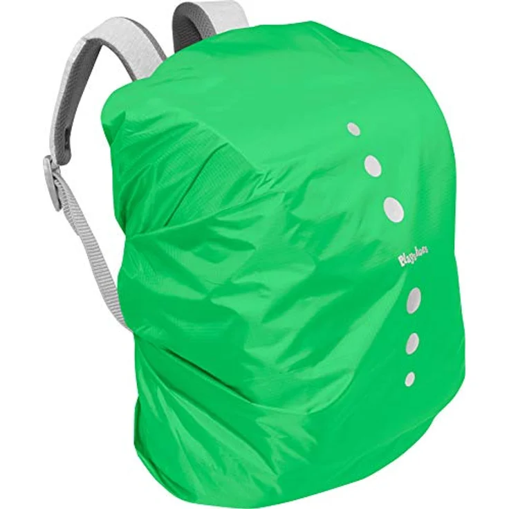 Playshoes Regenhülle, Regenschutz, Regenhaube für Schulranzen und Rucksäcke, Signalfarbe Grün M – Bild 2