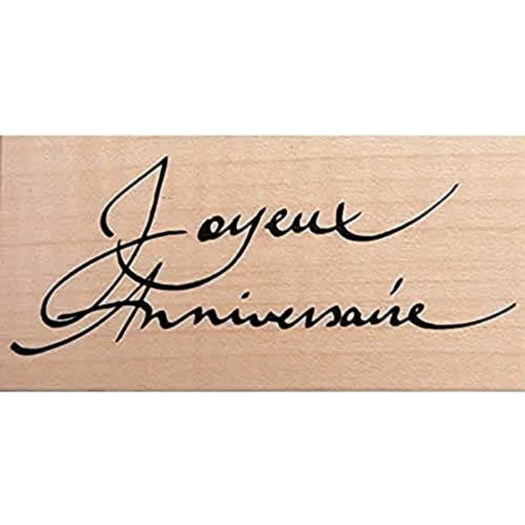 Artemio Type E Text Joyeux Anniversaire Holz Stempel