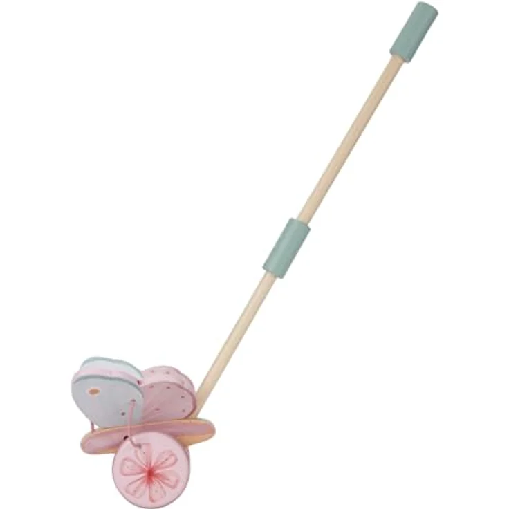 Little Dutch 7343 FSC Holz Schiebetier Schmetterling - Fairy Garden rosa, Lauflernhilfe aus 100% FSC Holz, fördert motorische Fähigkeiten, 14x12,1x59,2 cm, ab 18 Monate – Bild 2