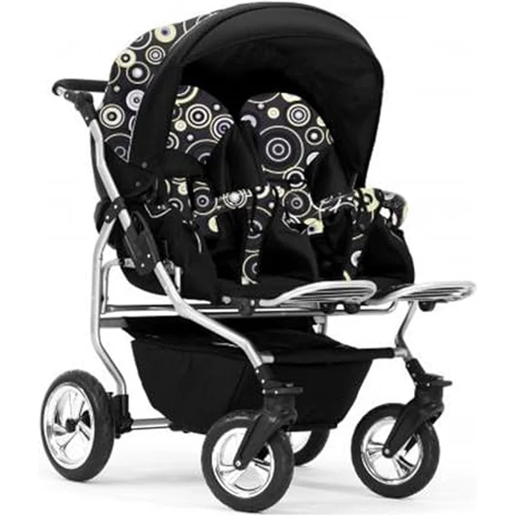 Elcar Zwillingskinderwagen 4 in 1 Duo inkl. Autositze - 13 Teile - in 20 Farben – Bild 3