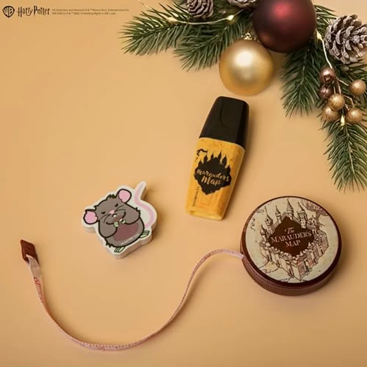 Cinereplicas Harry Potter Marauder's Map-2026 Edition Adventskalender mit 24 Artikeln, inkl. Socken, Aufkleber und Notizblock, One Size – Bild 3