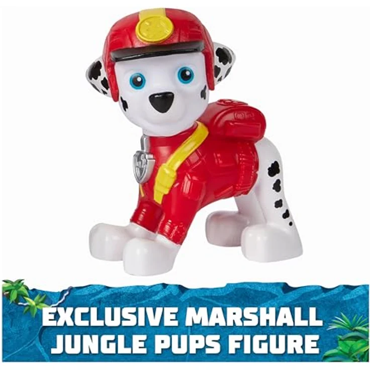 Spin Master Paw Patrol Spielzeug-Auto Jungle Pups, Marshall Offroad-Fahrzeug mit  ausklappbarer Rettungsleiter und Lichtleiste – Bild 8