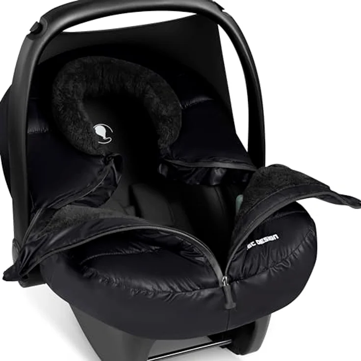 ABC Design Tulip Cover, Winterfußsack für Babyschale i-Size mit wasserfestem Thermo-Fleece, schwarz – Bild 3