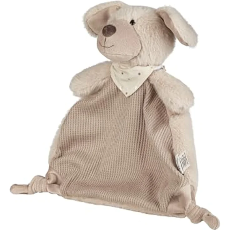 Sterntaler Schmusetuch M HUND Lucky, aus weichem Flausch und Waffelstrick, mit Knoten an zwei Enden – Bild 4