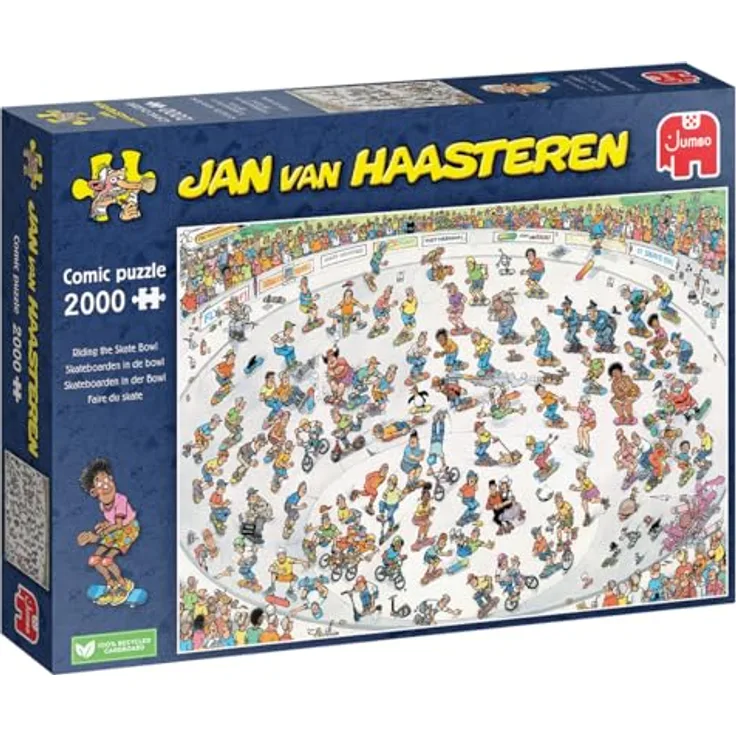 Jumbo 1110100324 Puzzle, blau/lila, 2000 Teile, umweltfreundlich, Hoogte: 2mm