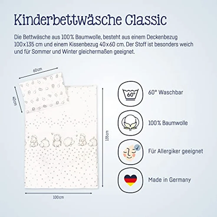 Bettwäsche Igelchen 40x60 / 100x135 cm – Bild 4