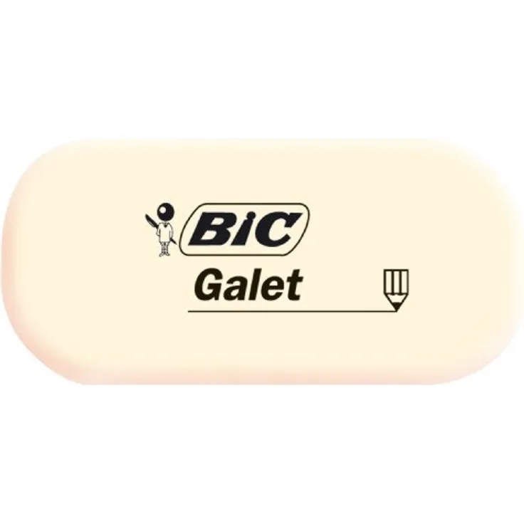 BiC 927866 Radierer GALET, synthetischer Kautschuk, 28 x 13 x 58 mm