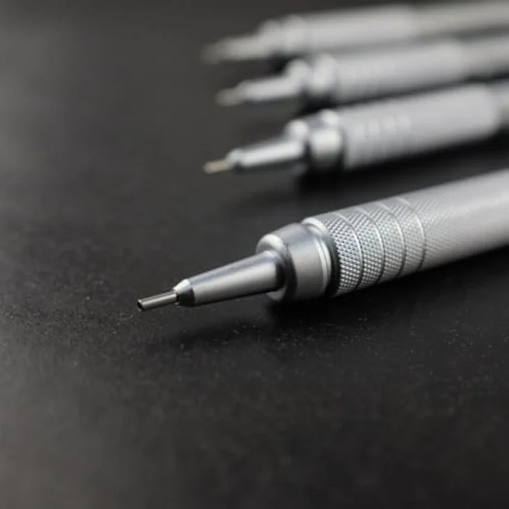 PENTEL Graphgear 500, Druckbleistift 0,3mm mit 4mm starrer Minenführung, silber/braun, Packung mit 12 Stück – Bild 4