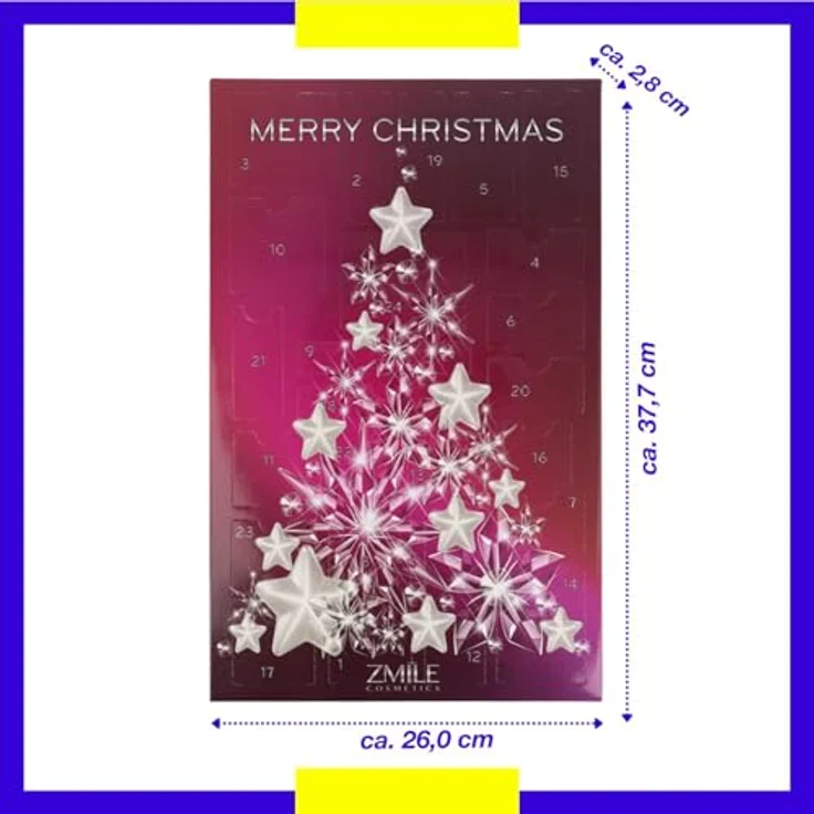 Alltoys Adventskalender Kristall-Weihnachtsbaum, 24-teiliges veganer Kosmetikset mit Lidschatten, Lipgloss und Aufbewahrungsbox mit Spiegel – Bild 7