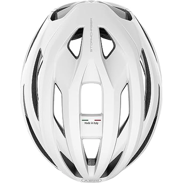 ABUS Rennradhelm StormChaser ACE - Leichter Fahrradhelm für Radrennen, Gravelbike-Touren und Cyclocross - Größe M, Weiß – Bild 4