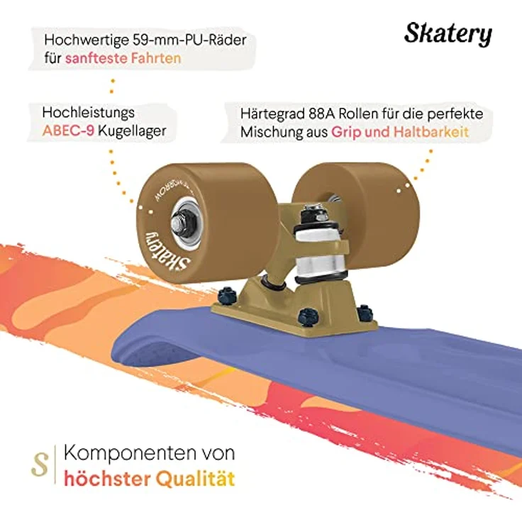 Fun Pro Skateboard Kinder ab 8 Jahre,für Jungen, Mädchen, Jugendliche & Erwachsene Anfänger, LED-Räder Penny Board, Wechselradset All-in-One Skate T-Tool, Kinder Skateboard ab 3 4 5 6 7 10 Jahre 55 cm – Bild 3