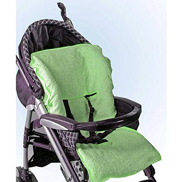 Universal-Kinderwagen-Bezug aus Frottee, hergestellt in Italien, Grün