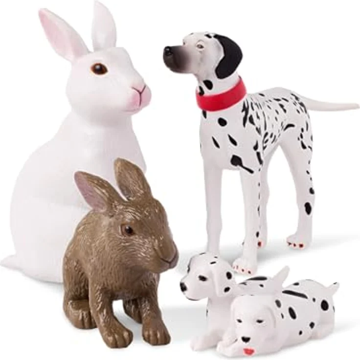 Terra Bauernhoftiere und Babys Figuren – Schafe, Hunde, Kälber, Hasen und mehr – Realistische Tierfiguren Set, Kinder Bauernhof Spielzeug ab 3 Jahre – Bild 7