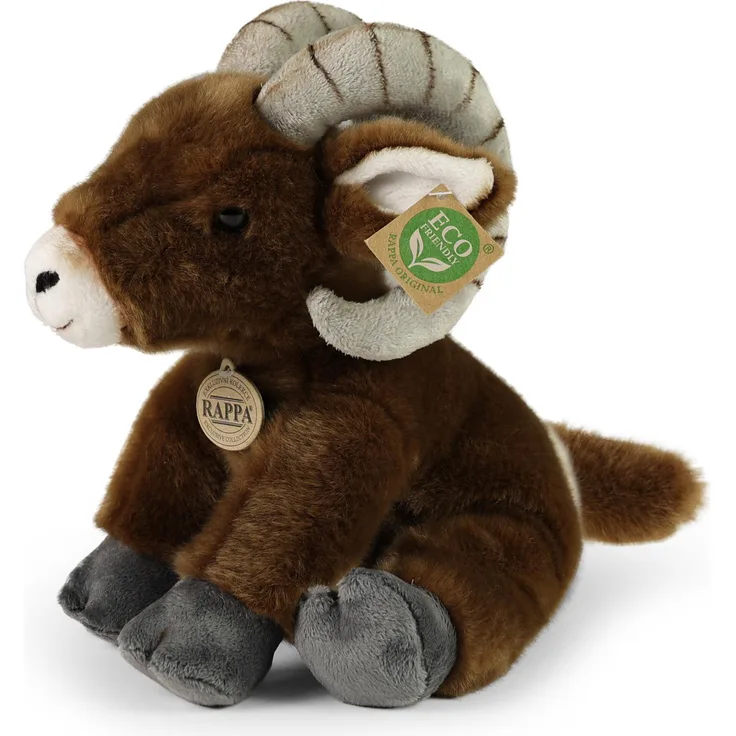 RAPPA Plüsch-Dickhornschaf 28 cm, umweltfreundliches Kuscheltier, realistisch gestaltet