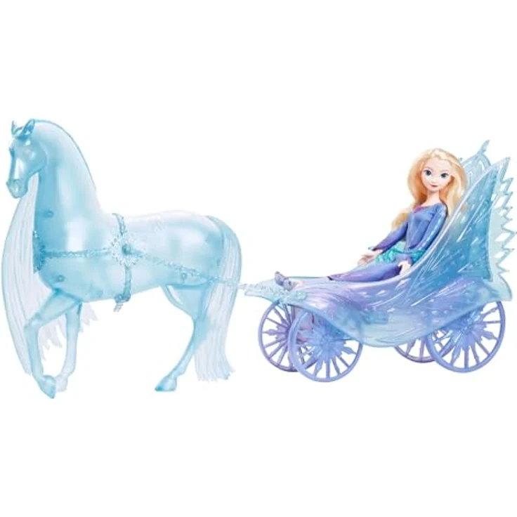 Mattel® Anziehpuppe Disney Die Eiskönigin Elsa mit abnehmbarem Kleid, Nokk und Abenteuer-Kutsche – Bild 4