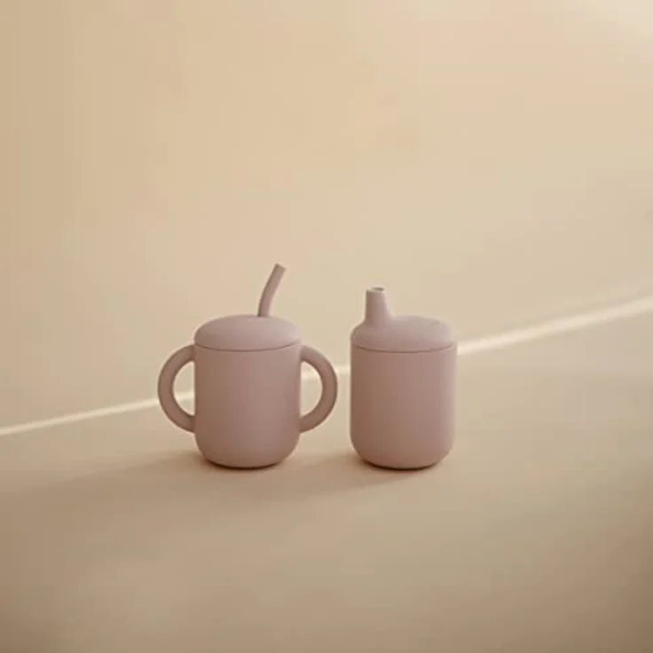 mushie Schnabeltasse | BPA-Frei Silikon, für Babys ab 6 Monaten | Sichere, Hochwertige & Langlebige Erstausstattung für Kleinkinder Kinder Jungs & Mädchen | Fliederfarben – Bild 2