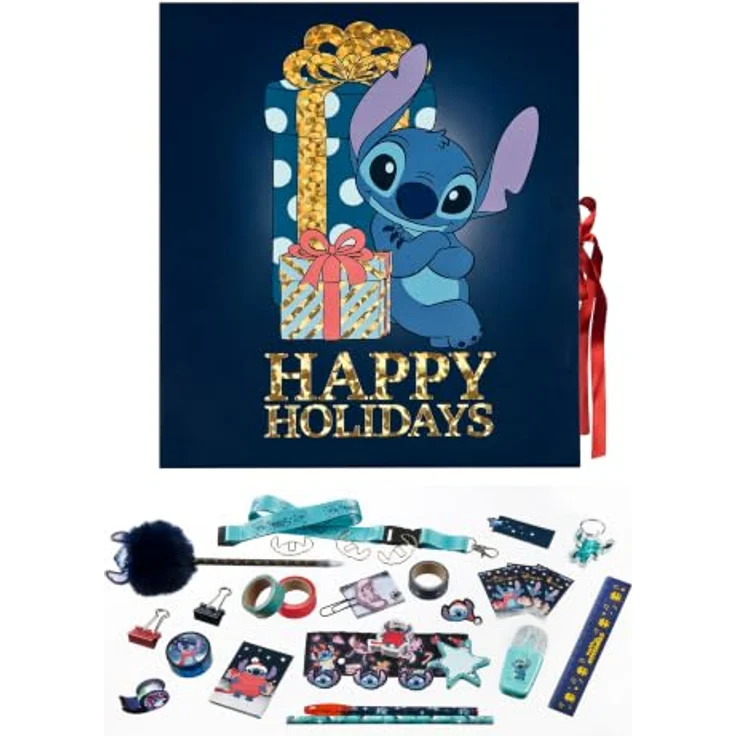 Undercover Adventskalender Teens Lilo & Stitch STLG8026 / 2026, faltbare Geschenkbox mit Schreibwaren und Zubehör, ideal für Disney-Fans – Bild 1