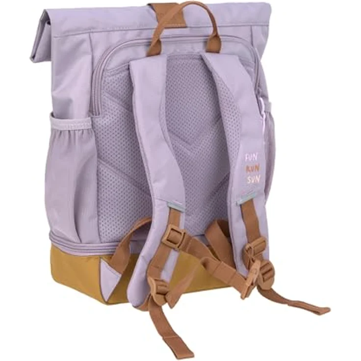 LÄSSIG Kindergartenrucksack Kinderrucksack Rolltop mit Brustgurt wasserabweisend, 11 Liter/Mini Rolltop Backpack Lilac – Bild 2