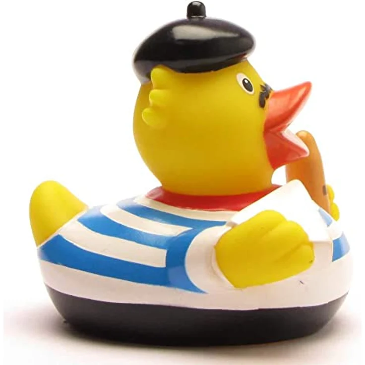 Duckshop Badeente - personalisierbar (Frankreich Ente) mit eigenem Wunschtext, 8 cm aus Vinyl – Bild 4