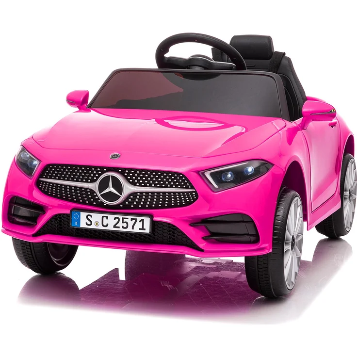 FCH Elektroauto Kinderauto Mercedes-Benz CLS 350, 12V mit Fernbedienung, 3 Geschwindigkeitsmodi, Rosa, 90*60*40 cm