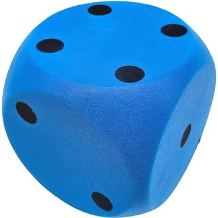 alldoro 63108 XXL Schaumstoff-Würfel Blau, 15 x 15 cm, weicher Spielwürfel für drinnen und draußen, lernfördernd und leise – Bild 4