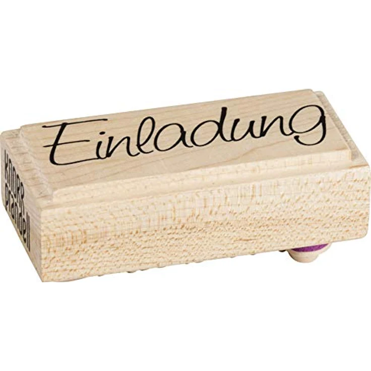 Knorr Prandell 211800300 Knorr prandell 211800300 Stempel aus Holz (Einladung) Motivgröße 6 x 2,5 cm, Motiv: Einladung – Bild 1