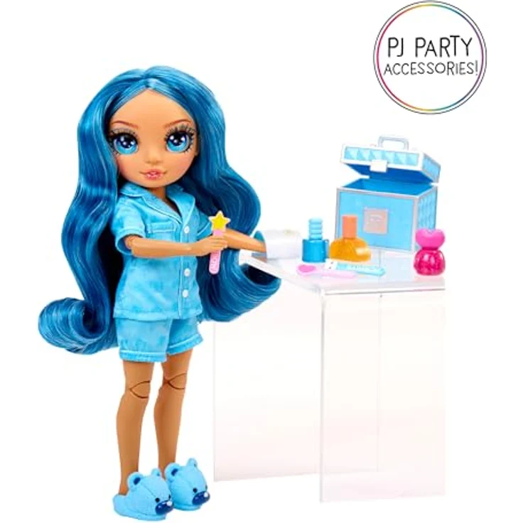 Rainbow High Anziehpuppe Junior High PJ Party Fashion Doll Skyler (Blue) - Mit süßem Design für Pyjamapartys - Preisvergleich – Bild 5