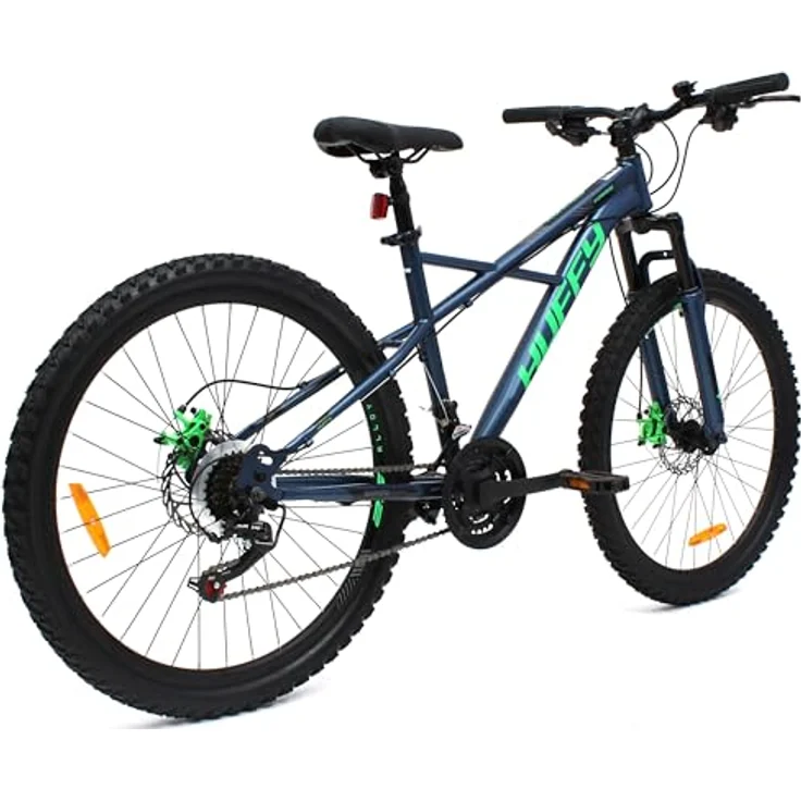 Huffy Korros Mountainbike, 21-Gang Herrenfahrrad mit 26-Zoll-Laufrädern, blau – Bild 3