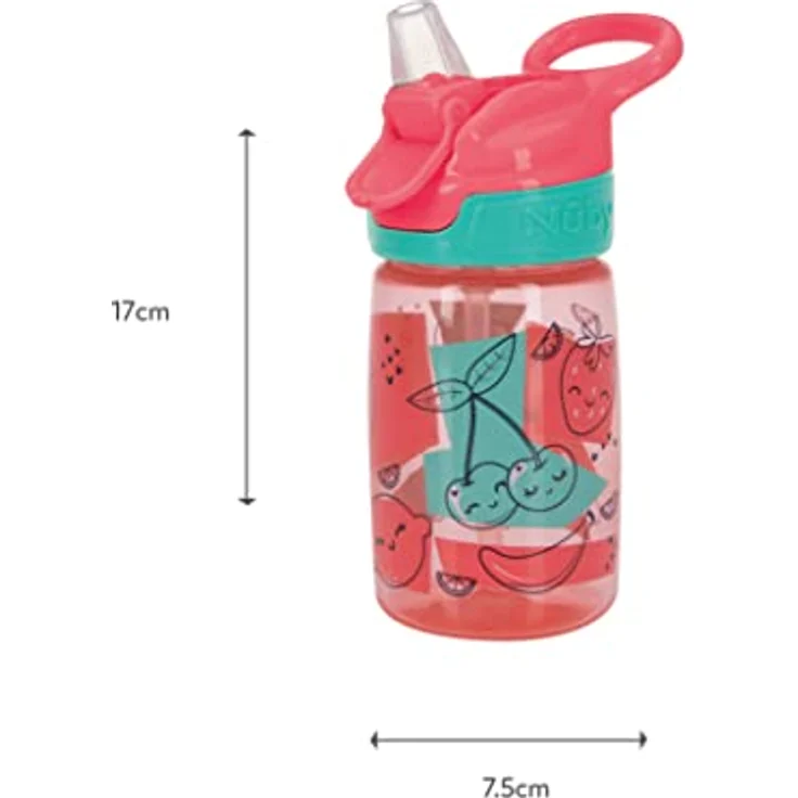 Nuby Incredible Gulp Trinklernbecher, 360 ml, auslaufsicher mit Erdbeermotiv, ergonomischer Griff, 2er-Pack, geeignet ab 18 Monaten – Bild 5