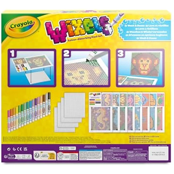 Crayola Farbabsorbierendes Pixel-Kunst-Set - Tiere, Malvorlagen für kreative Künstler – Bild 3