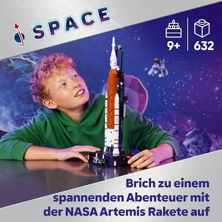 LEGO Technic NASA Artemis SLS-Schwerlastrakete, interaktives Konstruktionsspielzeug mit 4 Astronaut Minifiguren und digitalem Bauabenteuer, ab 9 Jahren - 42221 – Bild 2