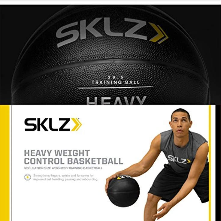 SKLZ Heavy Weight Control Basketball-Schwerer Trainingsball Basketballtrainer, Schwarz, One Size – Bild 4