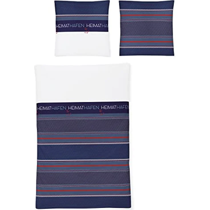 Irisette Bettwäsche-Set Sky Heimathafen aus Mako-Satin, lässig für das Schlafzimmer mit Urlaubsfeeling, Exklusive Qualität – Bild 2