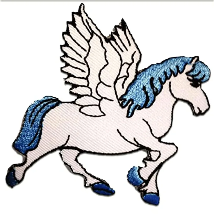Catch the Patch Einhorn Pferd, Patch zum Aufbügeln oder Aufnähen, 7,5 x 7,5 cm, ideal für Kleidung und Rucksäcke