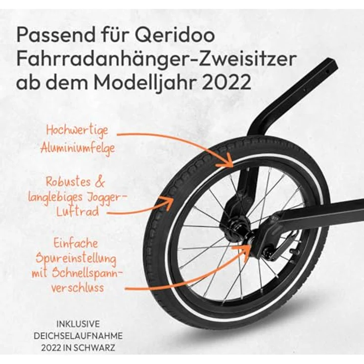Qeridoo 14" Joggerrad für Zweisitzer ab 2020 – Bild 5