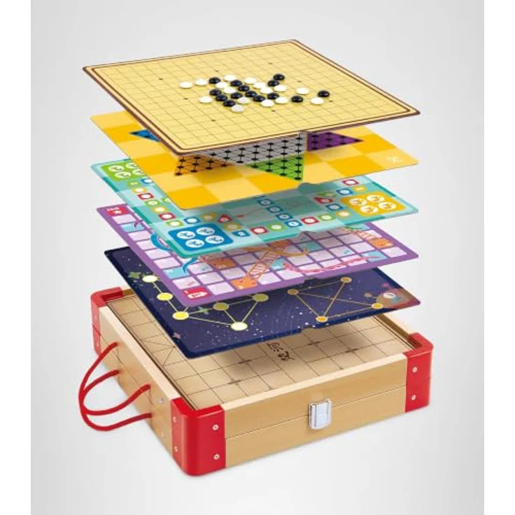Hape 22 klassische Spielesammlung, 22-in-1 Brettspielset für Familie und Reisen, tragbar und vielseitig – Bild 8