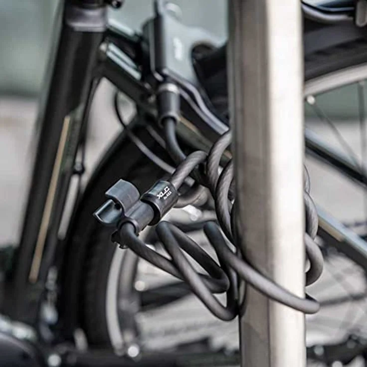 XLC Rahmenschloss Fantomas II LO-F02, extra breites Schloss für breite Reifen mit Kabel 1800x10mm, Kindersicherung – Bild 2