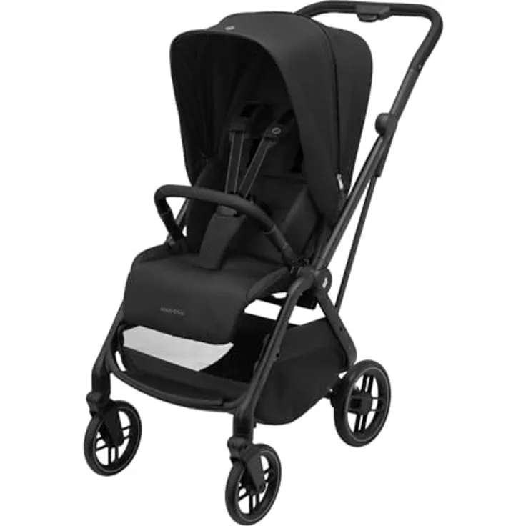 Maxi-Cosi Leona² Kinderwagen, federleichter und superkompakter Buggy, umdrehbarer Sitz, einhändig zusammenklappbar, 3 Liegepositionen, Twillic Black